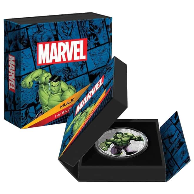 2023 Niue 1 oz Marvel Hulk Proof Colorized Silver Coin