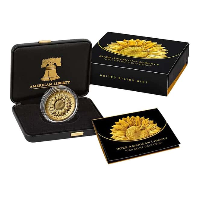 2025-W 1 oz American Liberty High Relief Gold Coin (w/Box & COA)