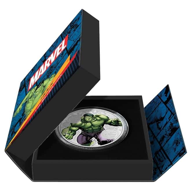 2023 Niue 1 oz Marvel Hulk Proof Colorized Silver Coin
