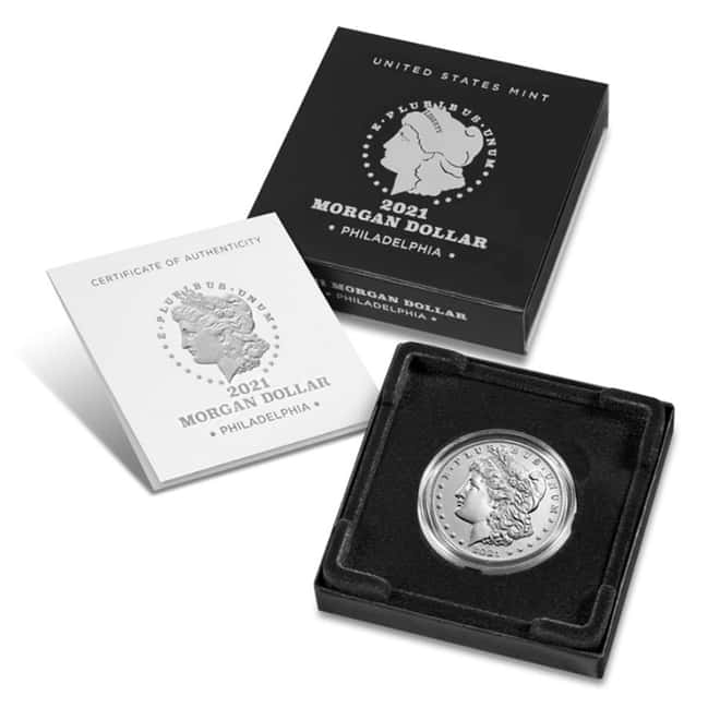 2021 Morgan Silver Dollar Centennial Coin 1921 100th Anniversary (w/Box & COA)
