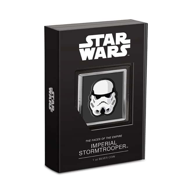 2021 Niue 1 oz Silver Imperial Stormtrooper Shaped Coin - Star Wars Faces of the Empire .999 Fine (w/Box & COA)