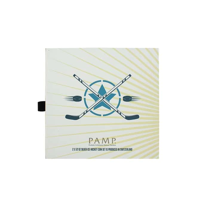 2022 Solomon Islands 1 oz Silver Ice Hockey 2-Coin Set - Heritage Sports .9999 Fine (w/Box & COA)