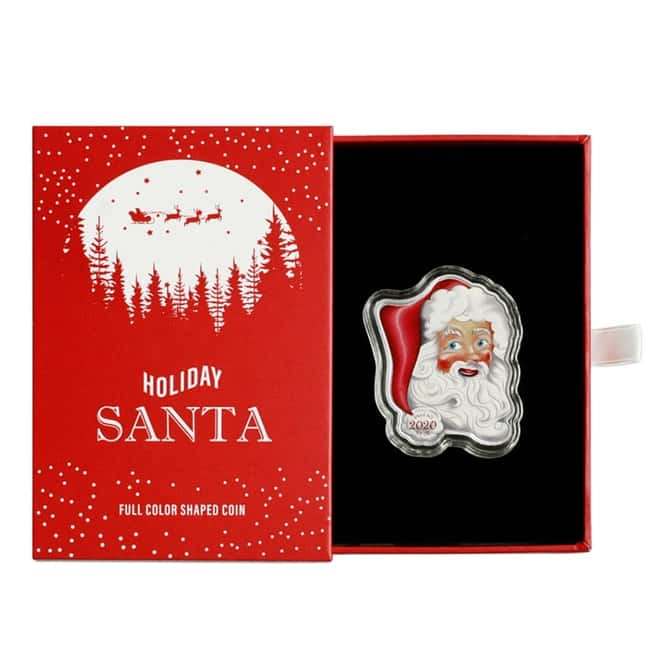 2020 1 oz Santa Claus Silver Coin Solomon Islands .9999 Fine (w/Box & COA)