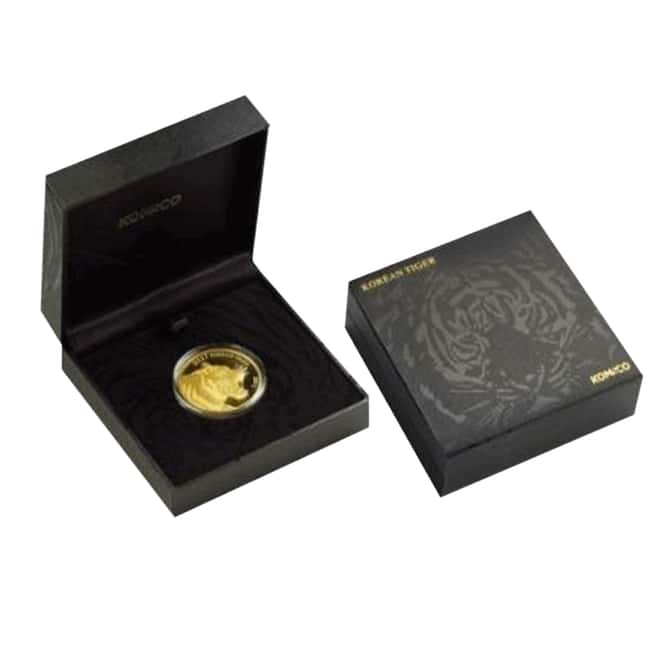 2017 1 oz South Korea Gold Tiger Medal BU (w/Box)