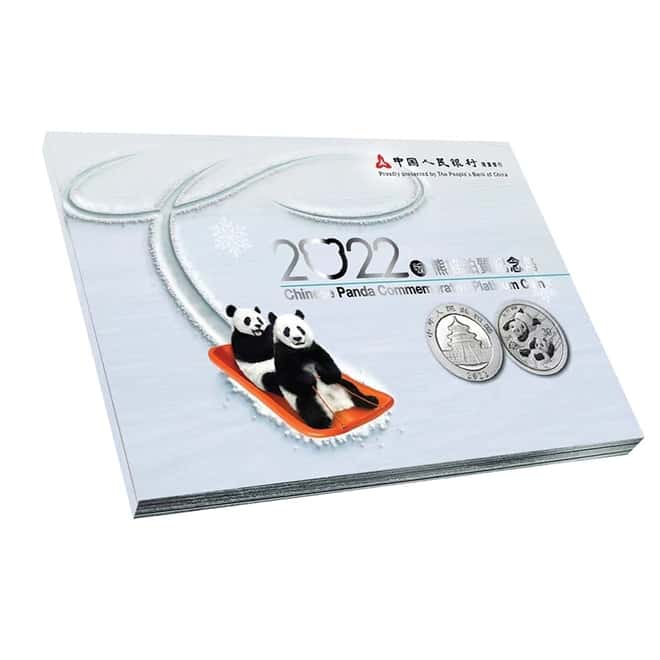 2022 1 gram Chinese Platinum Panda 40th Ann Privy 30 Yuan .999 Fine BU