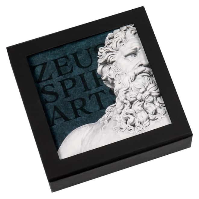 2022 Cook Islands 3 oz Gilded Silver Spiritual Art - Zeus Coin .999 Fine (w/Box & COA)