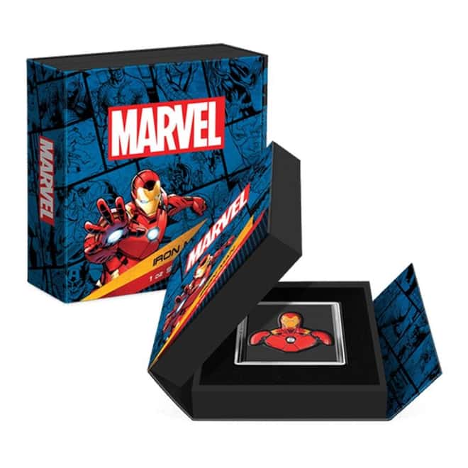 2023 Niue 1 oz Marvel Iron Man Shaped Silver Coin