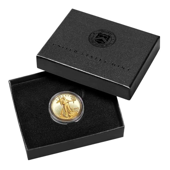 2022-W 1/4 oz $10 Proof Gold American Eagle (w/Box & COA)