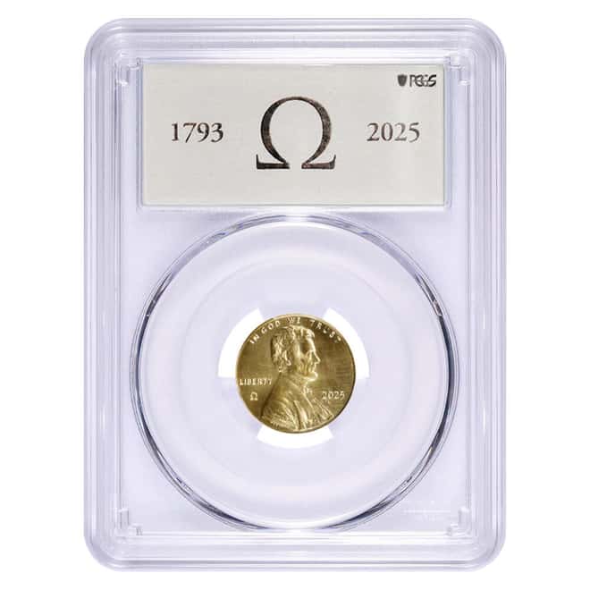 2025 Gold Lincoln Penny 1 Cent Omega Privy Mark PCGS