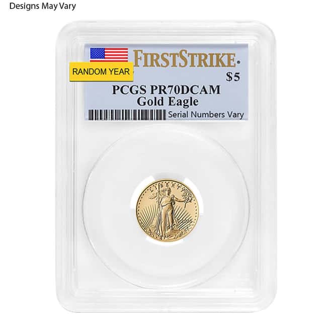 1/10 oz $5 Proof Gold American Eagle NGC/PCGS PF 70 (Random Year)