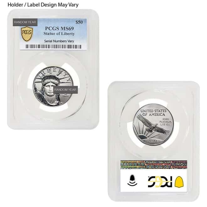 1/2 oz $50 Platinum American Eagle NGC / PCGS MS 69 (Random Year)