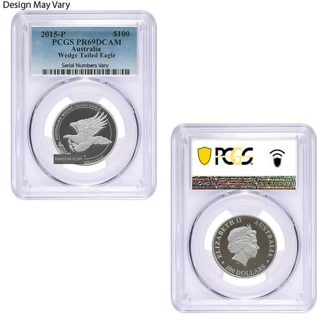 1 oz Proof Platinum Australian Wedge-Tailed Eagle Perth Mint NGC / PCGS PF 69 (Random Year)