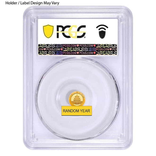 1 Gram Chinese Gold Panda NGC / PCGS MS 70 (Random Year)