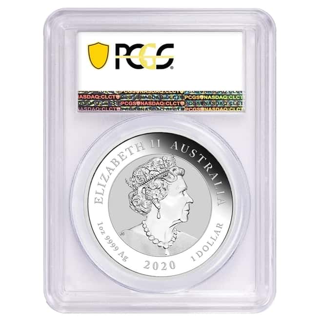 2020 1 oz Silver Australian Bull and Bear Coin Perth Mint PCGS MS 70 FDOI 