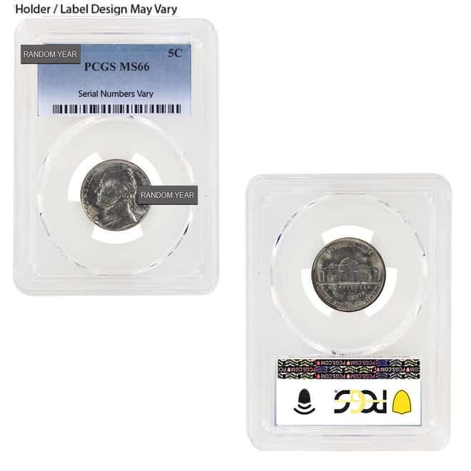Jefferson Nickel 5C NGC/PCGS MS 66 (Random Year)