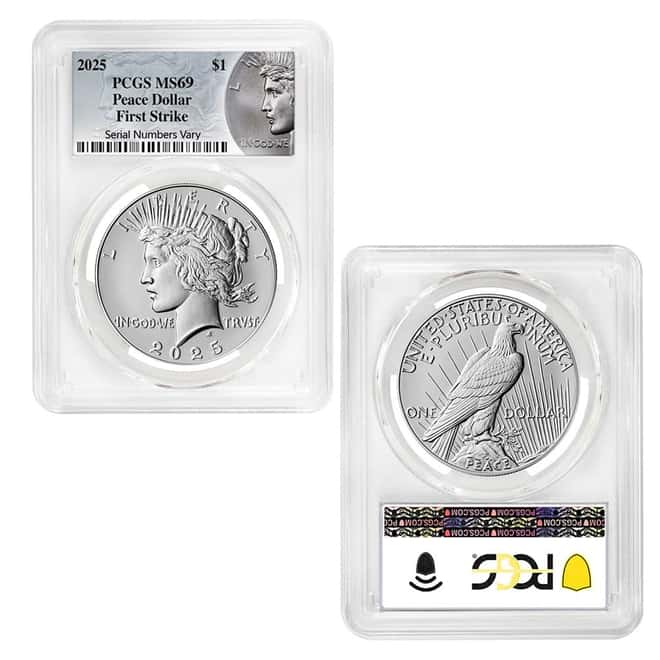 2025 Morgan and Peace Silver Dollar 2-Coin Set PCGS MS 69 FS (Morgan/Peace)
