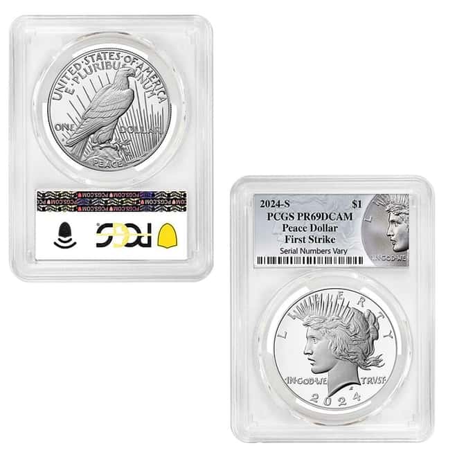 2024-S Morgan and Peace Silver Dollar Proof 2-Coin Set PCGS PF 69 FS (Morgan/Peace)