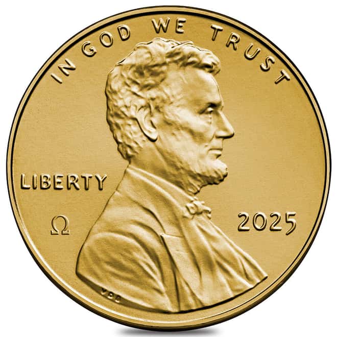 2025 Gold Lincoln Penny 1 Cent Omega Privy Mark PCGS