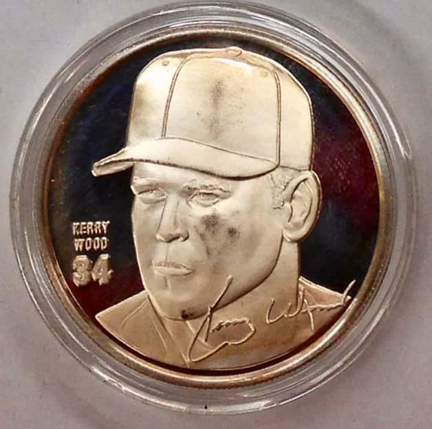 Kerry Wood Highland Mint 1 oz .999 Fine Silver Limited Edition Commemorative Medallion w/ COA