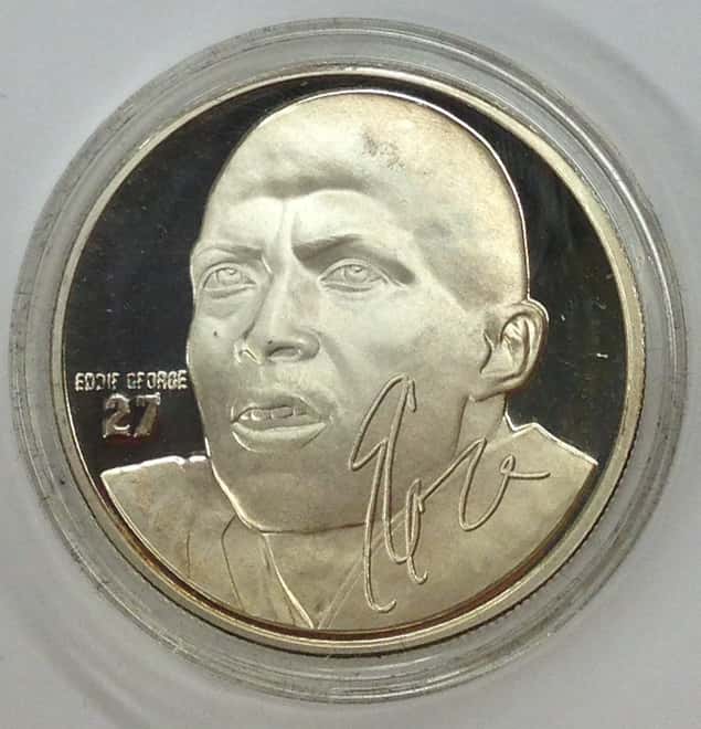 Eddie George 1 oz .999 Fine Silver Limited Edition Commemorative Medallion COA 