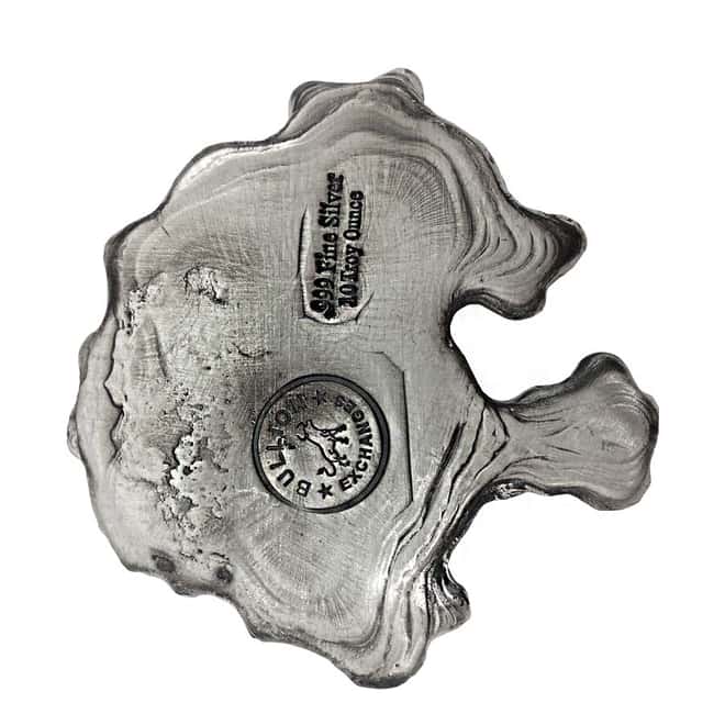 10 oz Dragon Silver Hand Poured Bullion Exchanges Bar .999 Fine (Antiqued)