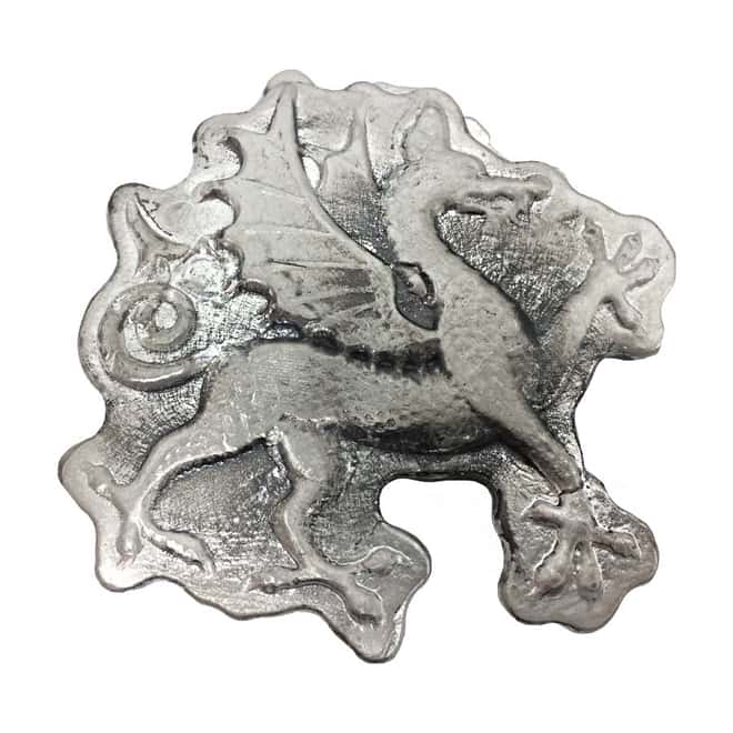 10 oz Dragon Silver Hand Poured Bullion Exchanges Bar .999 Fine (Antiqued)