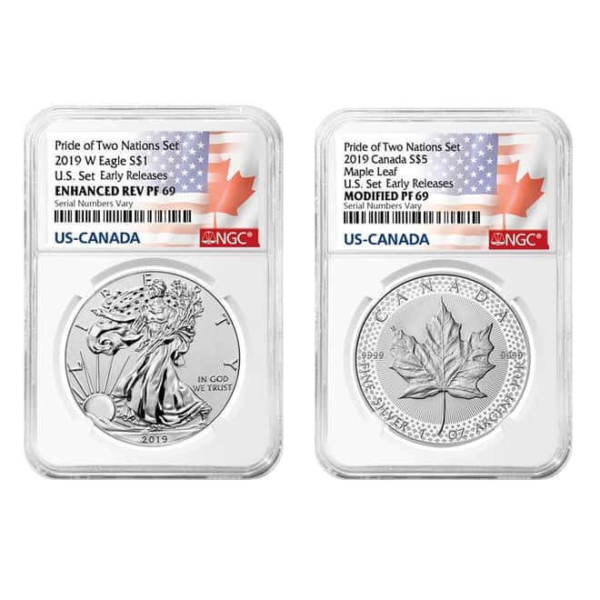 2019 Pride of Two Nations 2-Coin Set NGC PF 69 ER (Two Flags Label)