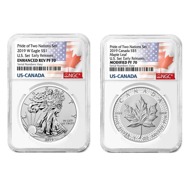 2019 Pride of Two Nations 2-Coin Set NGC PF 70 ER (Two Flags Label) 