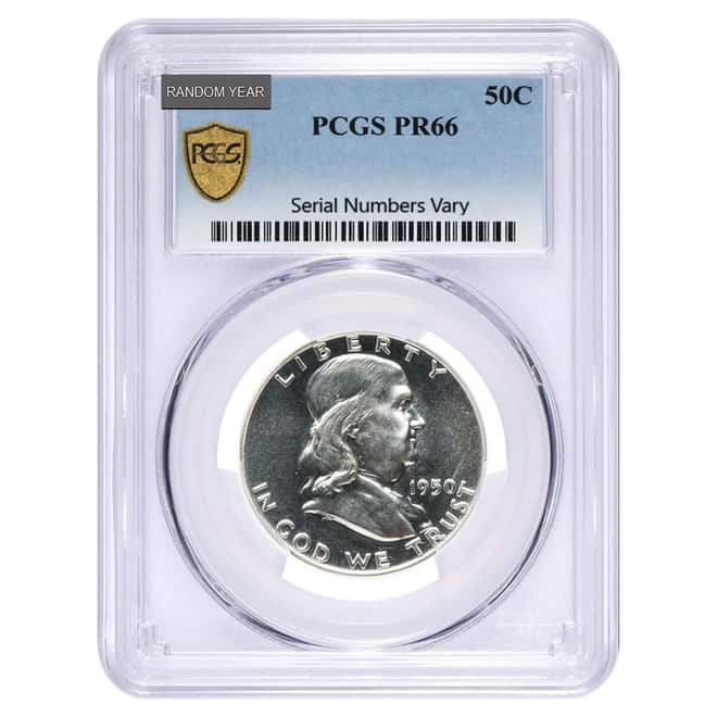 Proof Franklin Silver Half Dollar 50C NGC/PCGS PF 66 (Random Year)