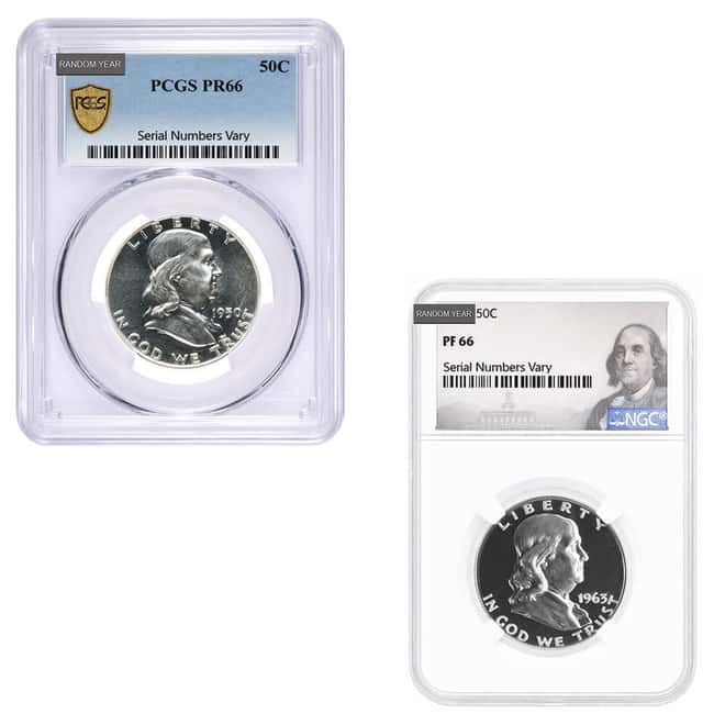 Proof Franklin Silver Half Dollar 50C NGC/PCGS PF 66 (Random Year)
