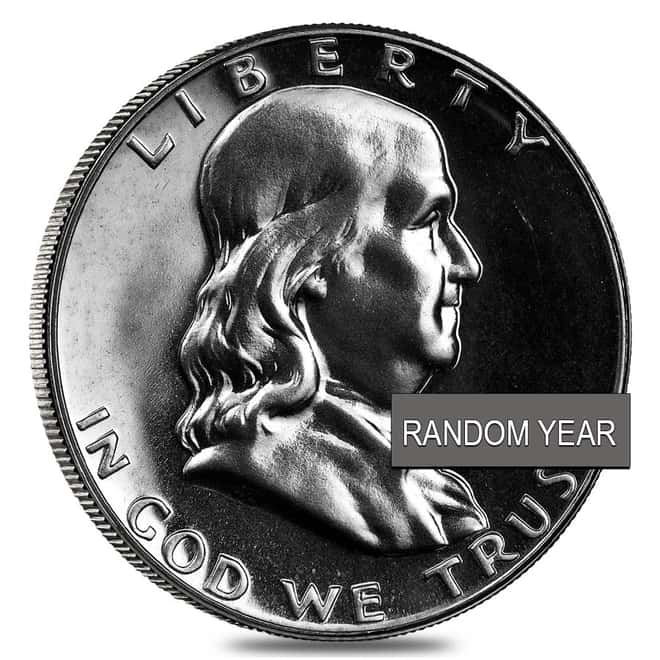 $10 Face Value Franklin Half Dollars 90% Silver 20-Coin Roll (Proof)