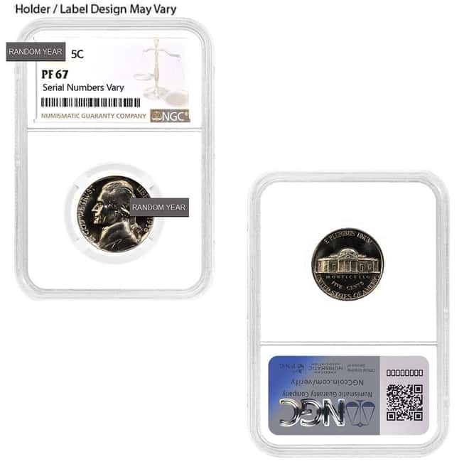 Proof Jefferson Nickel 5C NGC/PCGS PF 67 (Random Year)