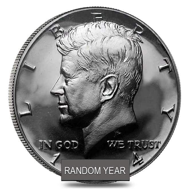 $10 Face Value Kennedy Half Dollars 90% Silver 20-Coin Roll (Random Year, Proof)