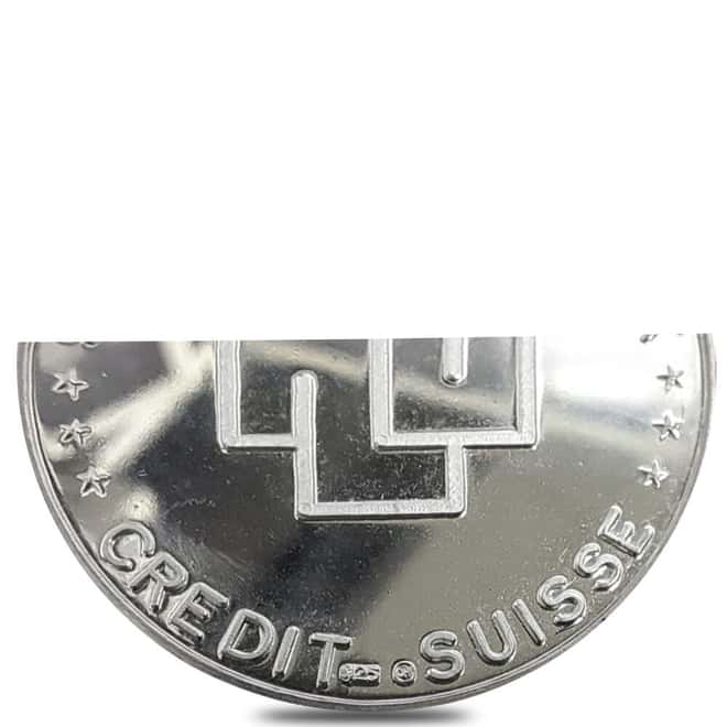 0.446 oz Credit Suisse Silver Round 0.925 Fine