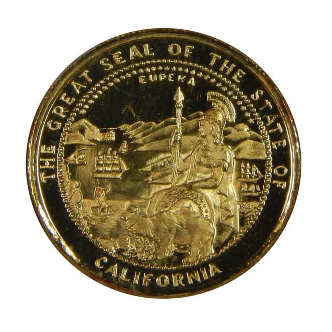 1984 The Great Seal of California Gold Round 3-pc Proof Set / w Box & COA