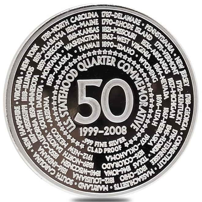 Quarter Pound Giant Silver 50 States Proof Commemorative