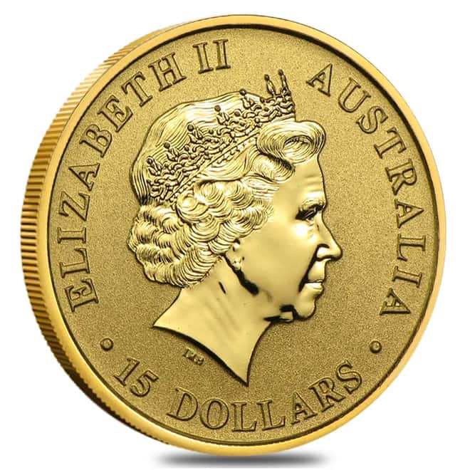 1/10 oz Australian Kangaroo/Nugget Gold Coin .9999 Fine (Random Year)