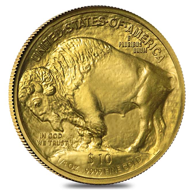 2008-W 1/4 oz Burnished Gold Buffalo $10 Coin PCGS SP 64