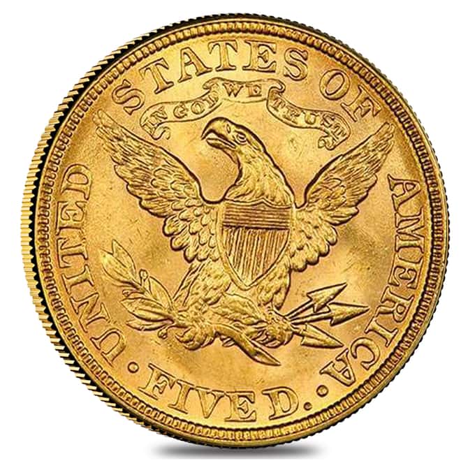 1881 $5 Liberty Head Half Eagle Gold Coin PCGS MS 64