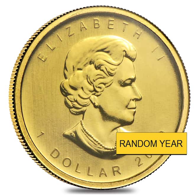 1/20 oz Canadian Gold Maple Leaf Coin Scruffy (Random Year)