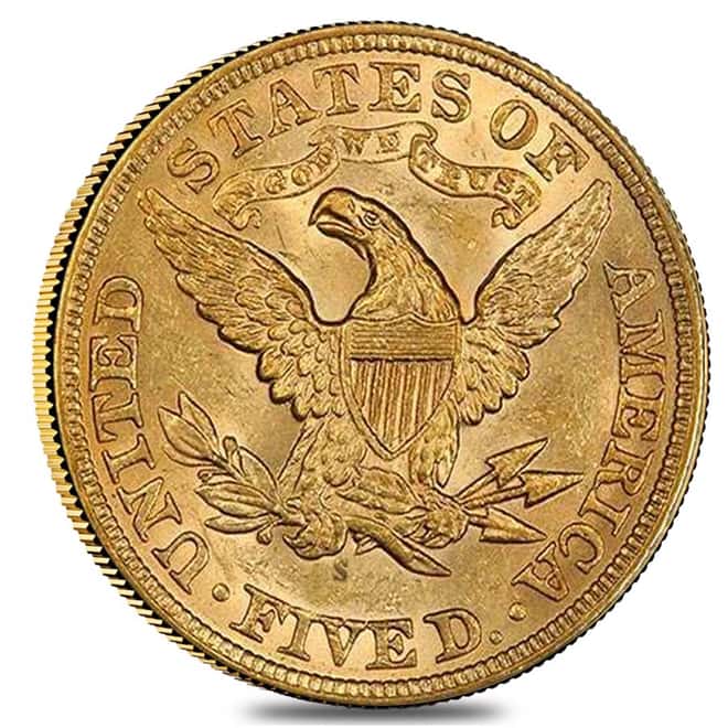 1887 S $5 Liberty Head Half Eagle Gold Coin NGC MS 62