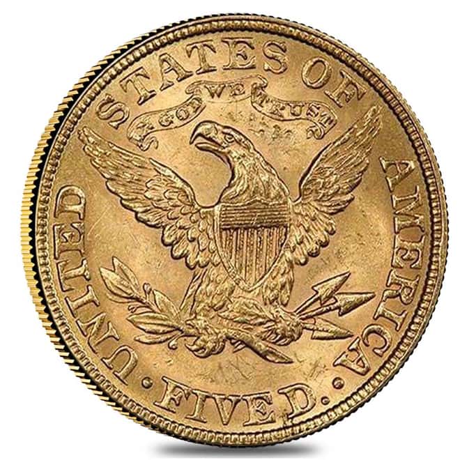 1900 $5 Liberty Head Half Eagle Gold Coin NGC MS 61