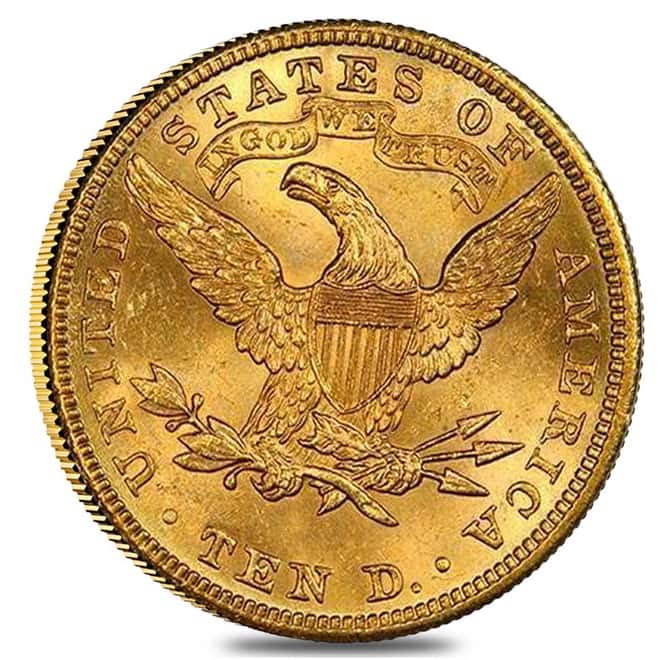 1893 $10 Liberty Head Gold Eagle Coin NGC MS 63+