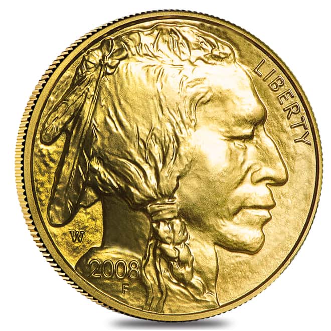 2008-W 1/4 oz Burnished Gold Buffalo $10 Coin PCGS SP 64