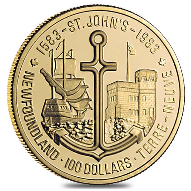 1983 Canada 1/2 oz Proof Gold $100 Gilbert's Landing NGC PF 68 UCAM
