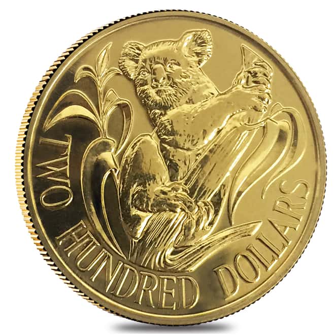 Australia $200 Koala Gold Coin BU AGW .2948 oz (Random Year)