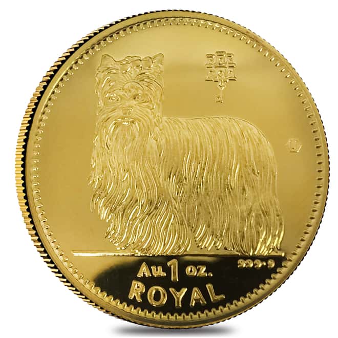1 oz Gibraltar Royal Dog Proof/BU Gold Coin .9999 Fine (Random Year)