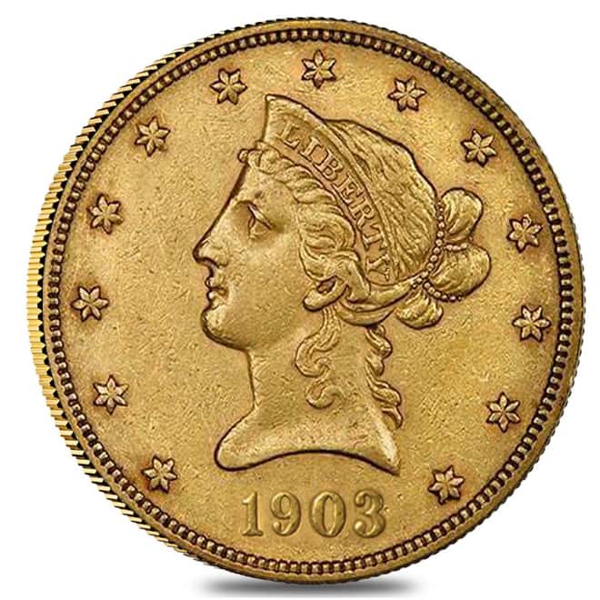 1903-S $10 Liberty Head Gold Eagle Coin PCGS XF Details