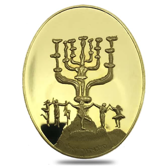 12 oz Gold Salvador Dali 12 Tribes of Israel 12 - Medal Set (w/Box & COA)