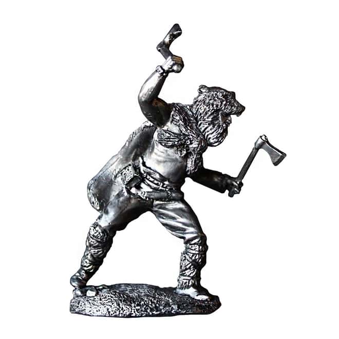 Antiqued Silver Art of War Series Warriors (5-Piece Set)